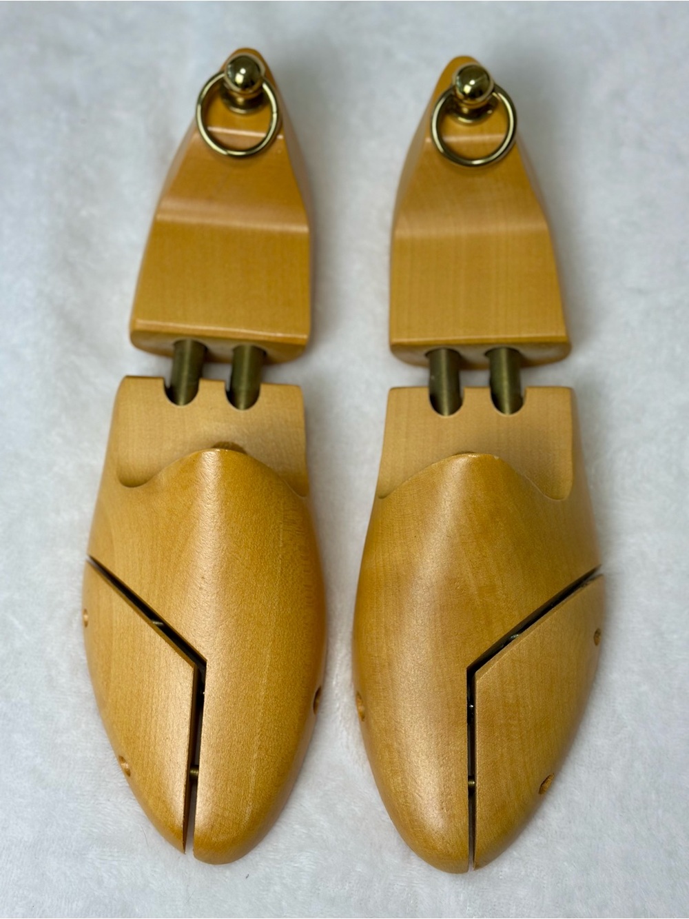 Wooden Shoe Trees -  Shoe Shapers in Tan Size 40